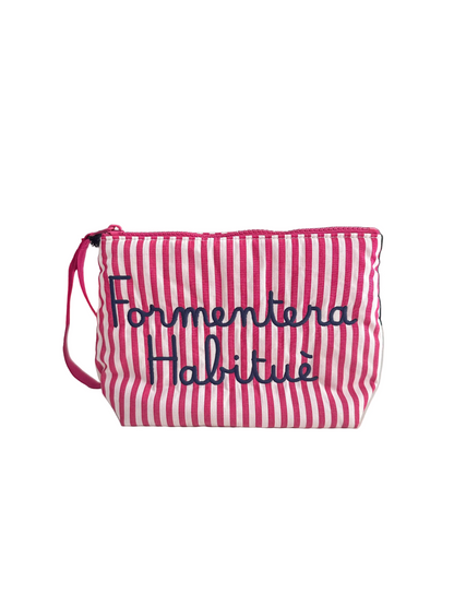 Pochette Saint Barth - Aline Righe “Formentera Habitué” Rosso – Pochette in cotone