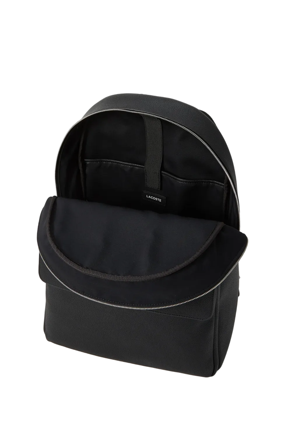 Zaino Uomo Lacoste Nero in Pelle Martellata