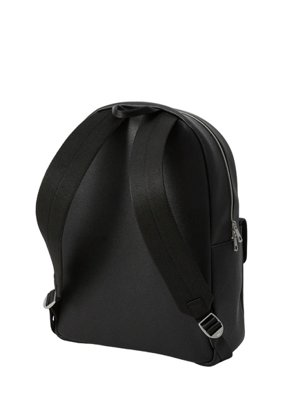 Zaino Uomo Lacoste Nero in Pelle Martellata